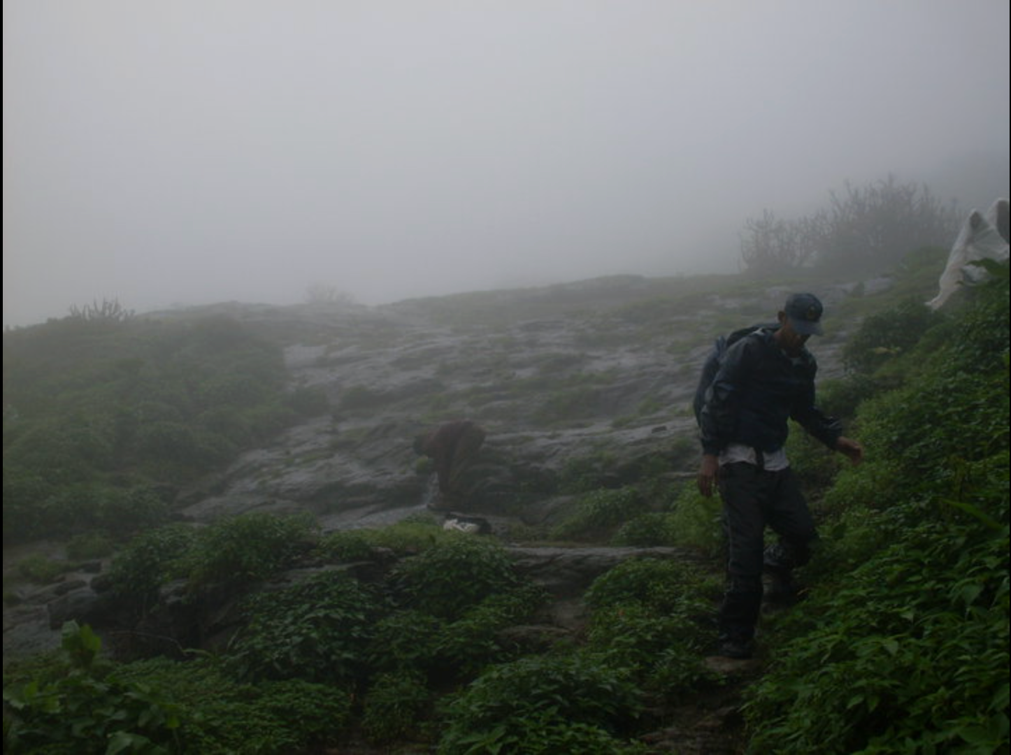Husain on the rocky trail before the Tolar Khind ascent on the Harishchandragad trek
